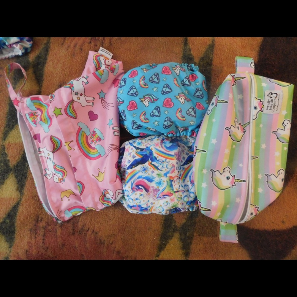 Cloth Diaper Unicorn Lot